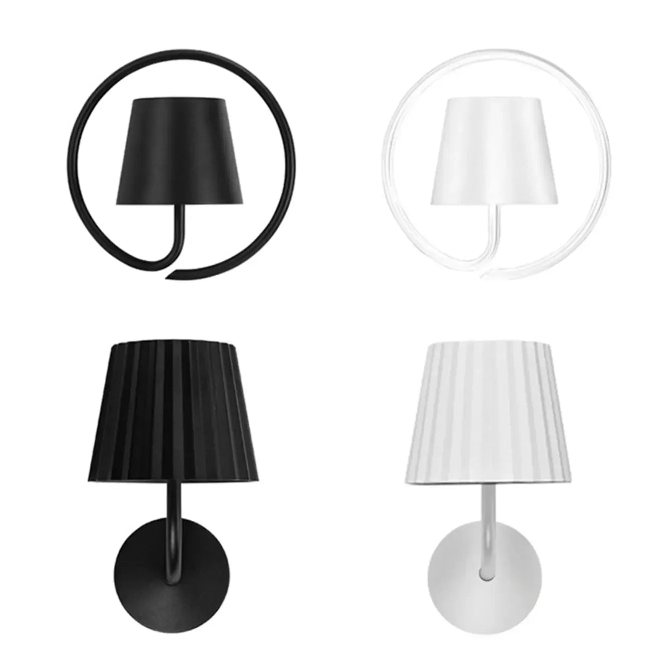 Black and White Metal Minimalist Wall Sconce