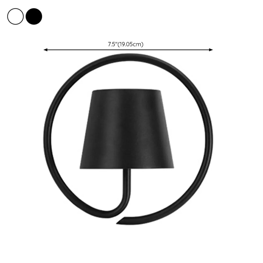 Black and White Metal Minimalist Wall Sconce