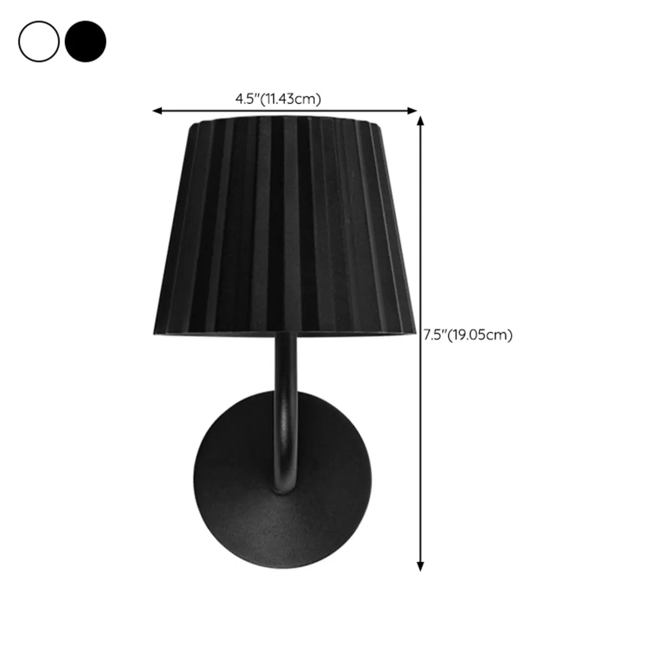 Black and White Metal Minimalist Wall Sconce