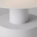 Modern Metal Round End Table with Geometric Shape for Bedroom