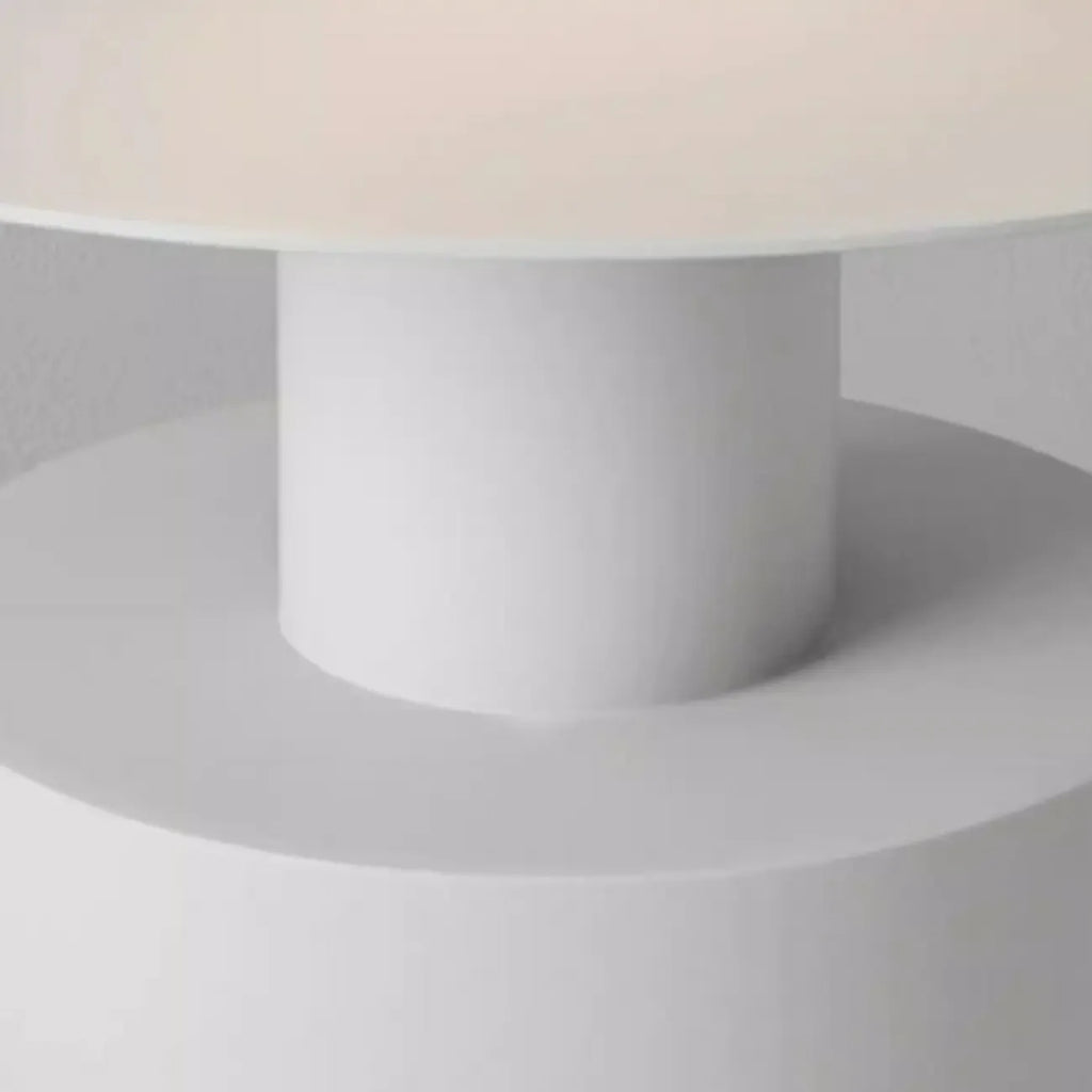 Modern Metal Round End Table with Geometric Shape for Bedroom