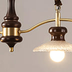Nordic Brown Adjustable Length Island Pendant Light for Kitchen