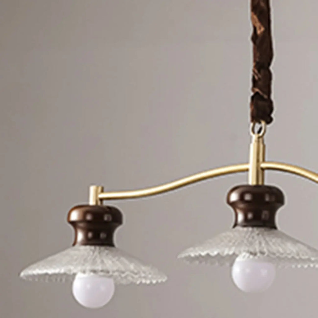 Nordic Brown Adjustable Length Island Pendant Light for Kitchen