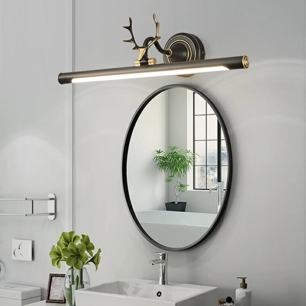Durable Antler Tube LED Vanity Light with Acrylic Shade for Room