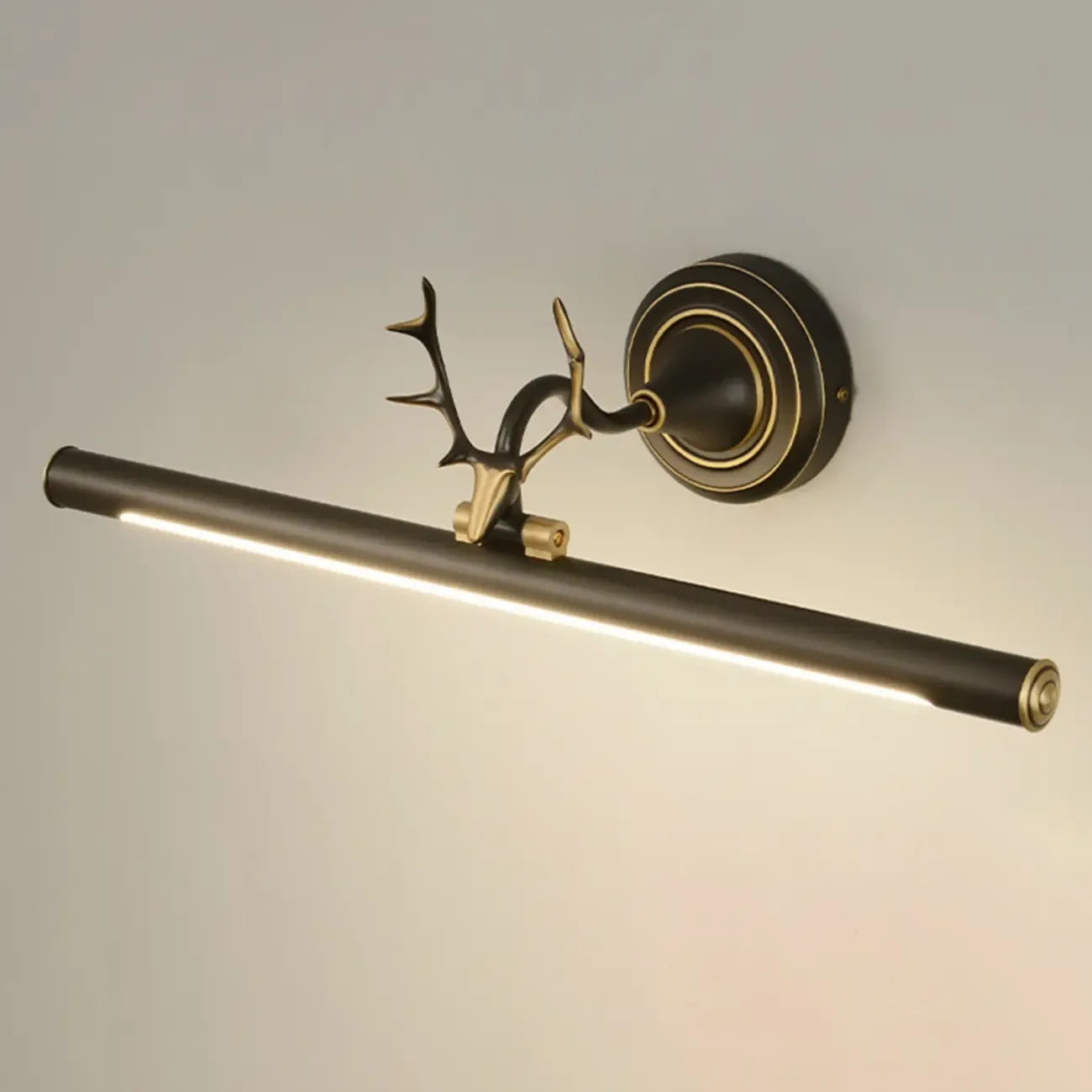 Durable Antler Tube LED Vanity Light with Acrylic Shade for Room