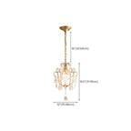 Elegant Gold Crystal Mini Kitchen Pendant Light Adjustable Chain