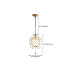Elegant Gold Crystal Mini Kitchen Pendant Light Adjustable Chain