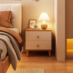 Modern Wooden Bedside Table with Dual Drawers