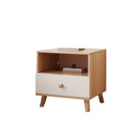 Modern Wooden Bedside Table with Dual Drawers