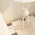 Living Room Glossy Black Metal Round Side Table