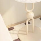 Living Room Glossy Black Metal Round Side Table