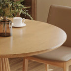 Modern Light Wood Round Dining Table