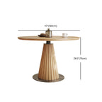 Modern Light Wood Round Dining Table