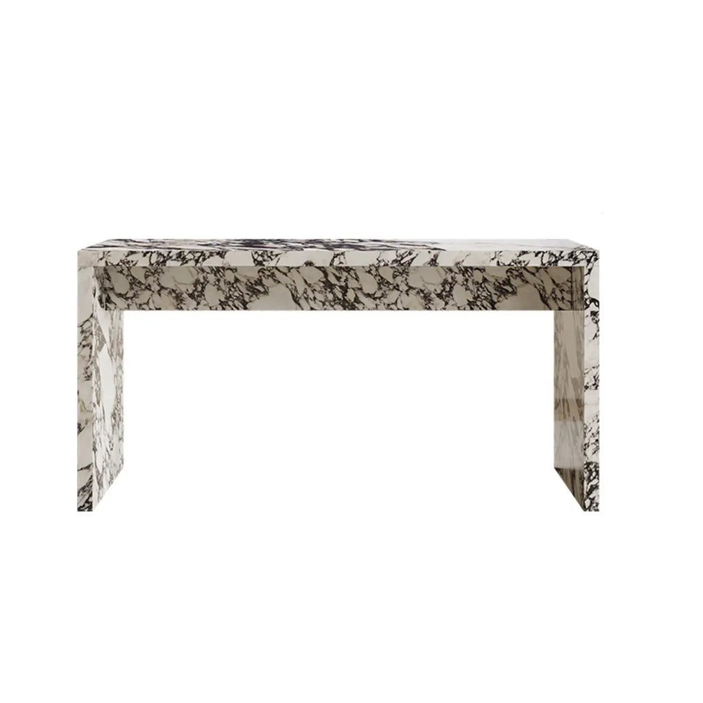 Minimalist White Terrazzo Marble Bar Tables for Kitchen