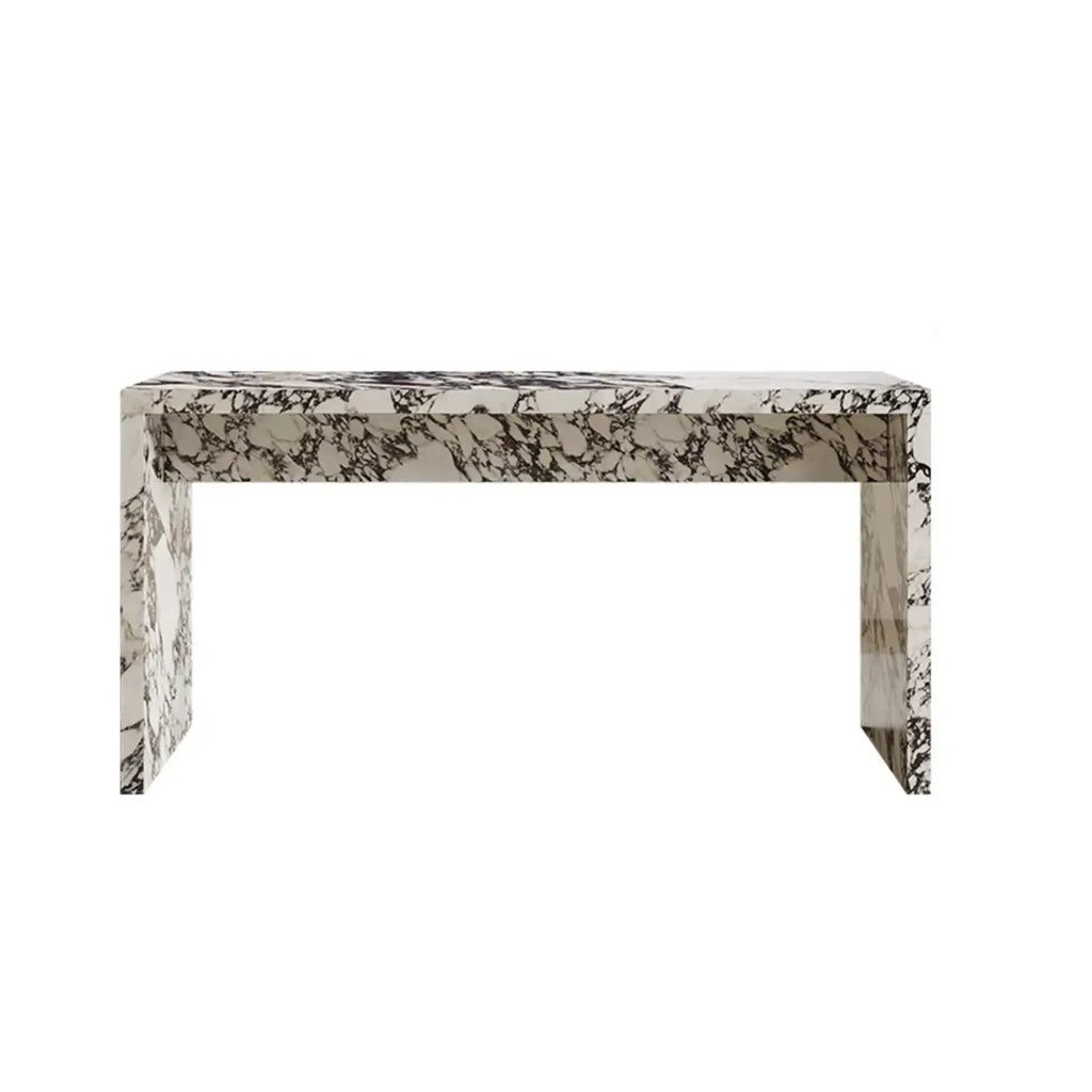 Minimalist White Terrazzo Marble Bar Tables for Kitchen