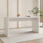 Minimalist White Terrazzo Marble Bar Tables for Kitchen