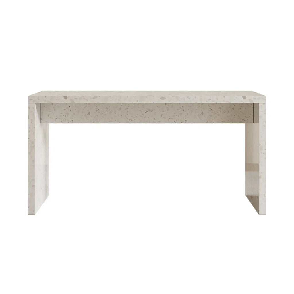 Minimalist White Terrazzo Marble Bar Tables for Kitchen