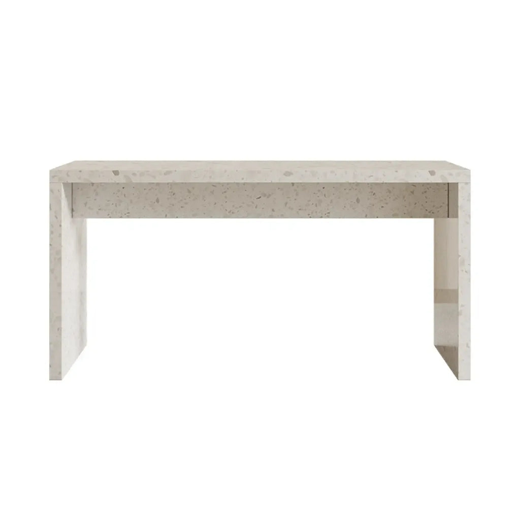 Minimalist White Terrazzo Marble Bar Tables for Kitchen