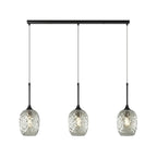 3-Light Glass Adjustable Pendant Lights for Kitchen