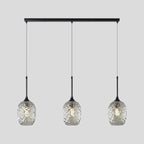 3-Light Glass Adjustable Pendant Lights for Kitchen