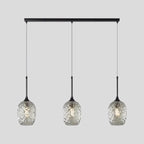 3-Light Glass Adjustable Pendant Lights for Kitchen