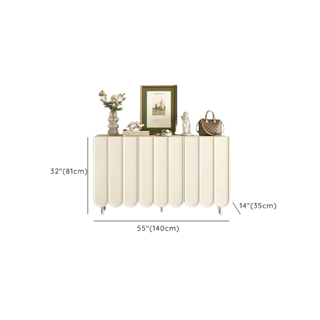 Modern Large beige Wooden Adjustable Entryway Shoe Cabinet