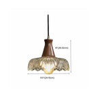 Adjustable Glass Flower Hanging Pendant Light for Living Room