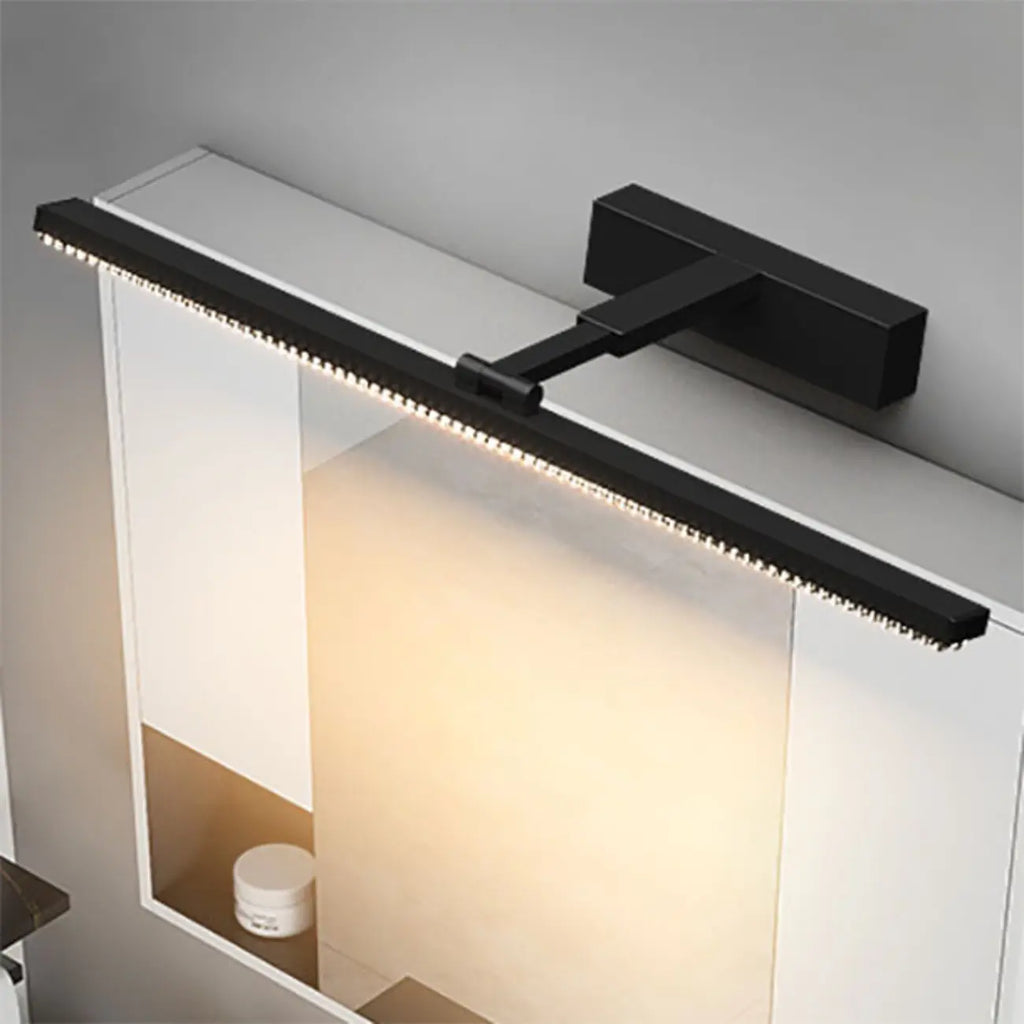 Elegant Black LED Vanity Light with Acrylic Shade for Bathroom