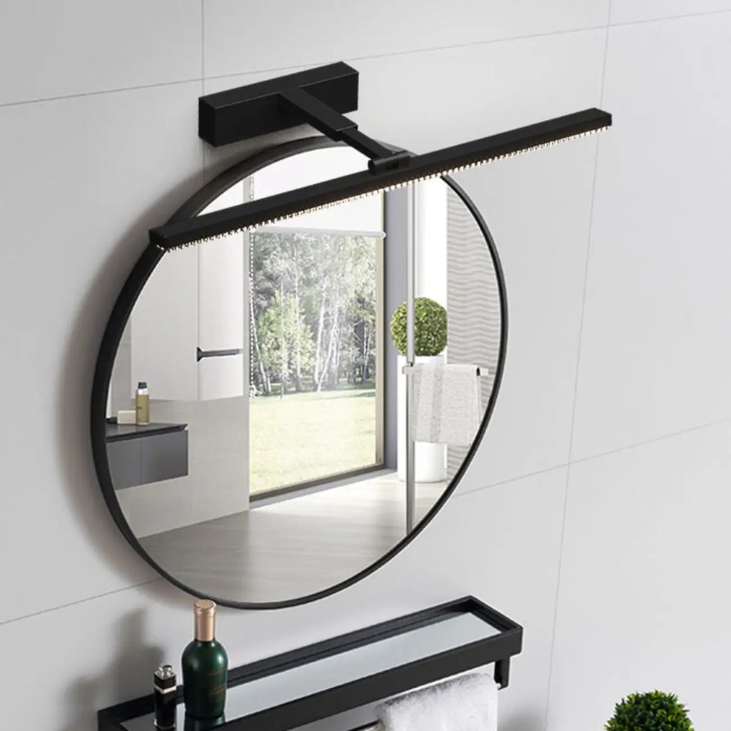 Elegant Black LED Vanity Light with Acrylic Shade for Bathroom
