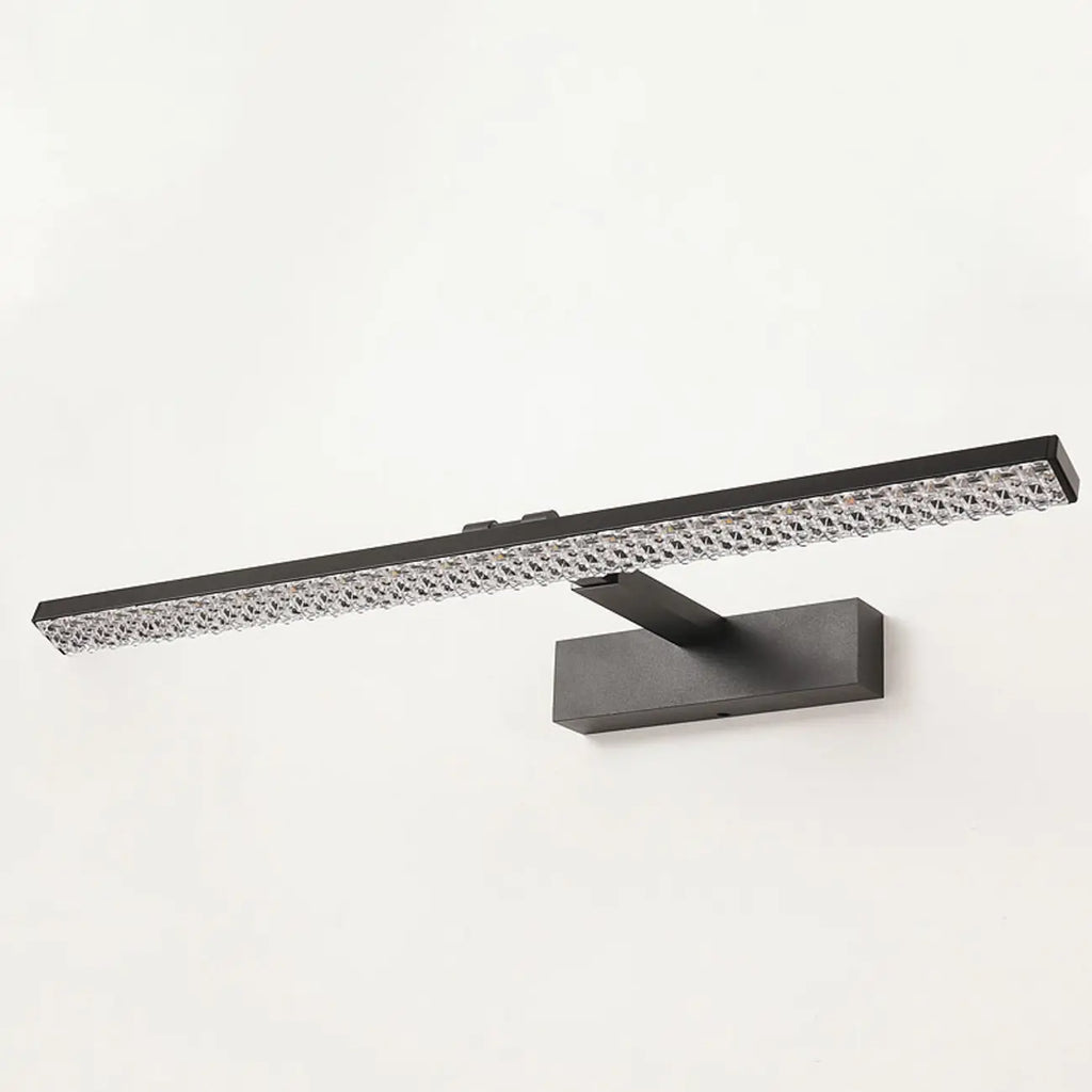 Elegant Black LED Vanity Light with Acrylic Shade for Bathroom