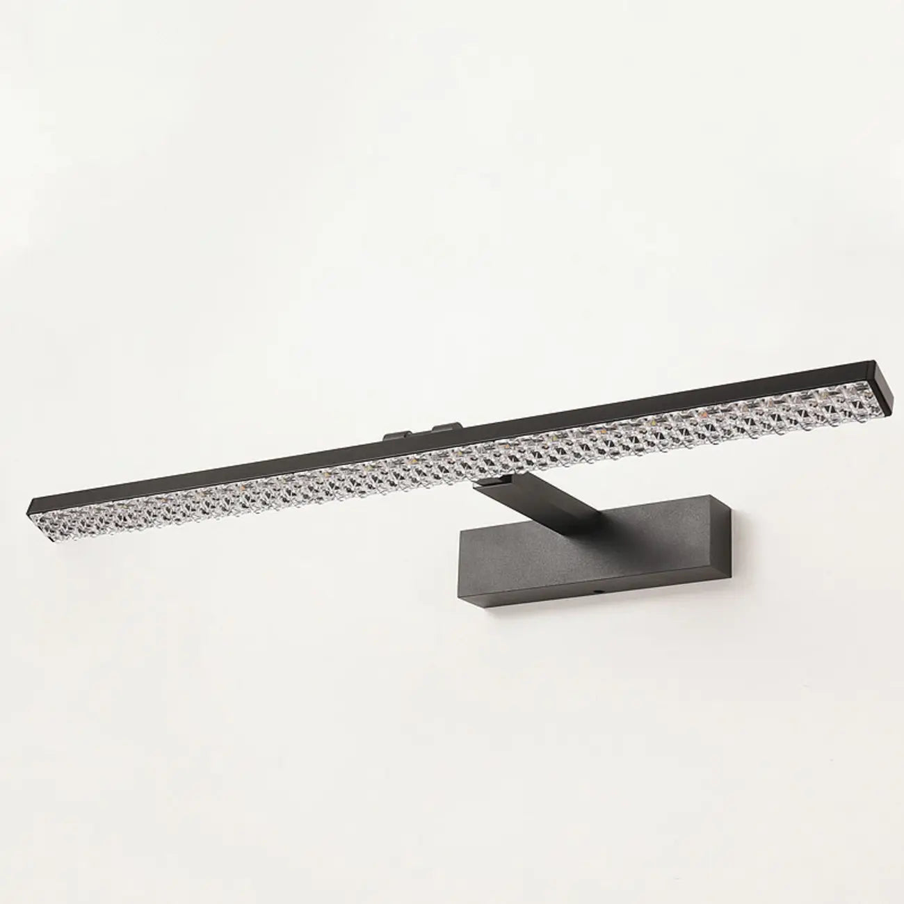 Elegant Black LED Vanity Light with Acrylic Shade for Bathroom