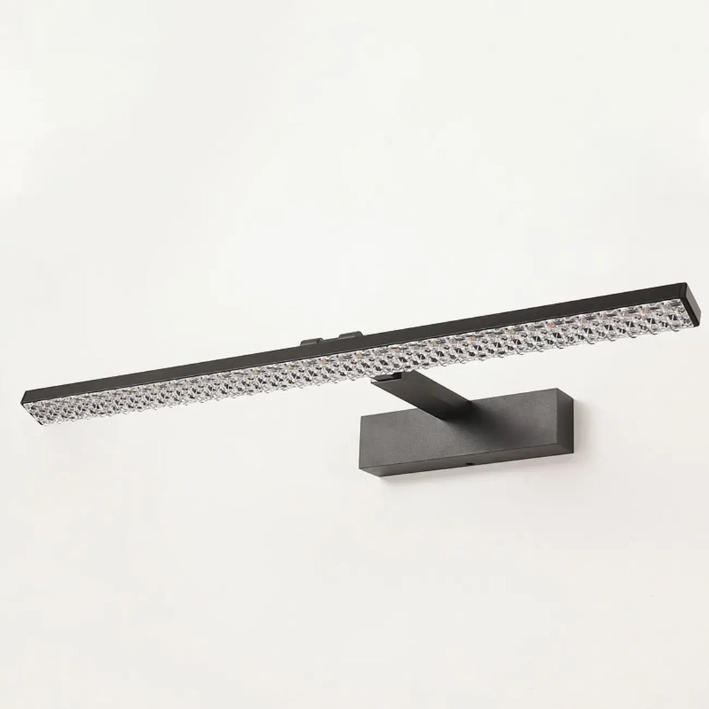Elegant Black LED Vanity Light with Acrylic Shade for Bathroom