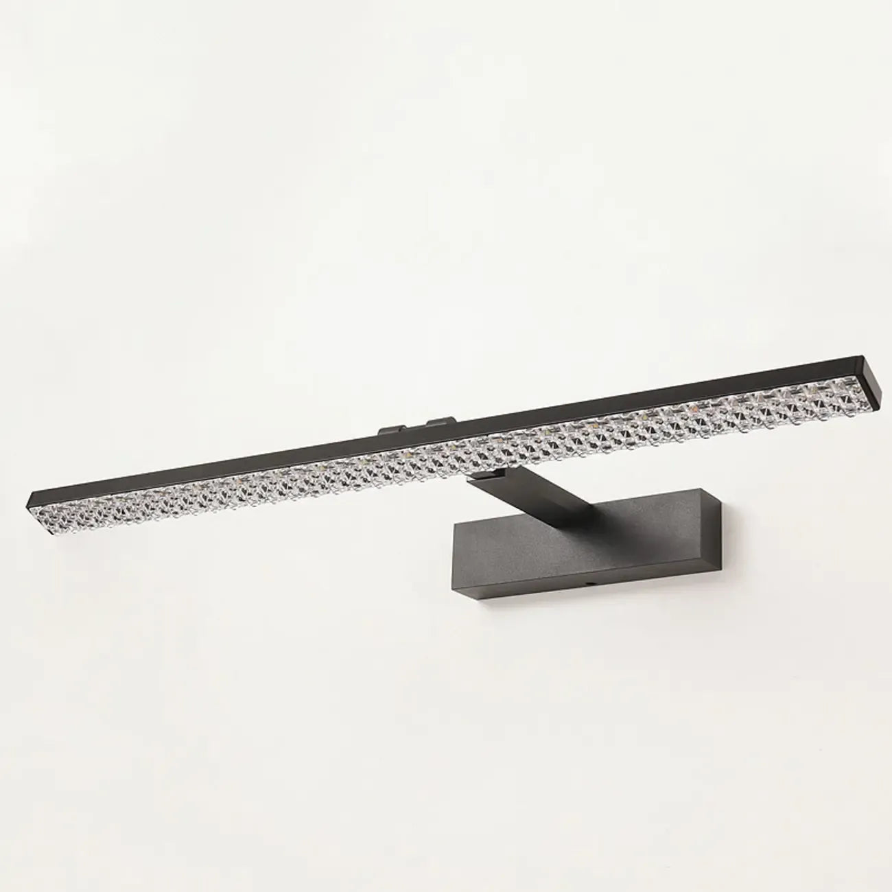 Elegant Black LED Vanity Light with Acrylic Shade for Bathroom