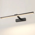 Elegant Black LED Vanity Light with Acrylic Shade for Bathroom