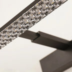 Elegant Black LED Vanity Light with Acrylic Shade for Bathroom