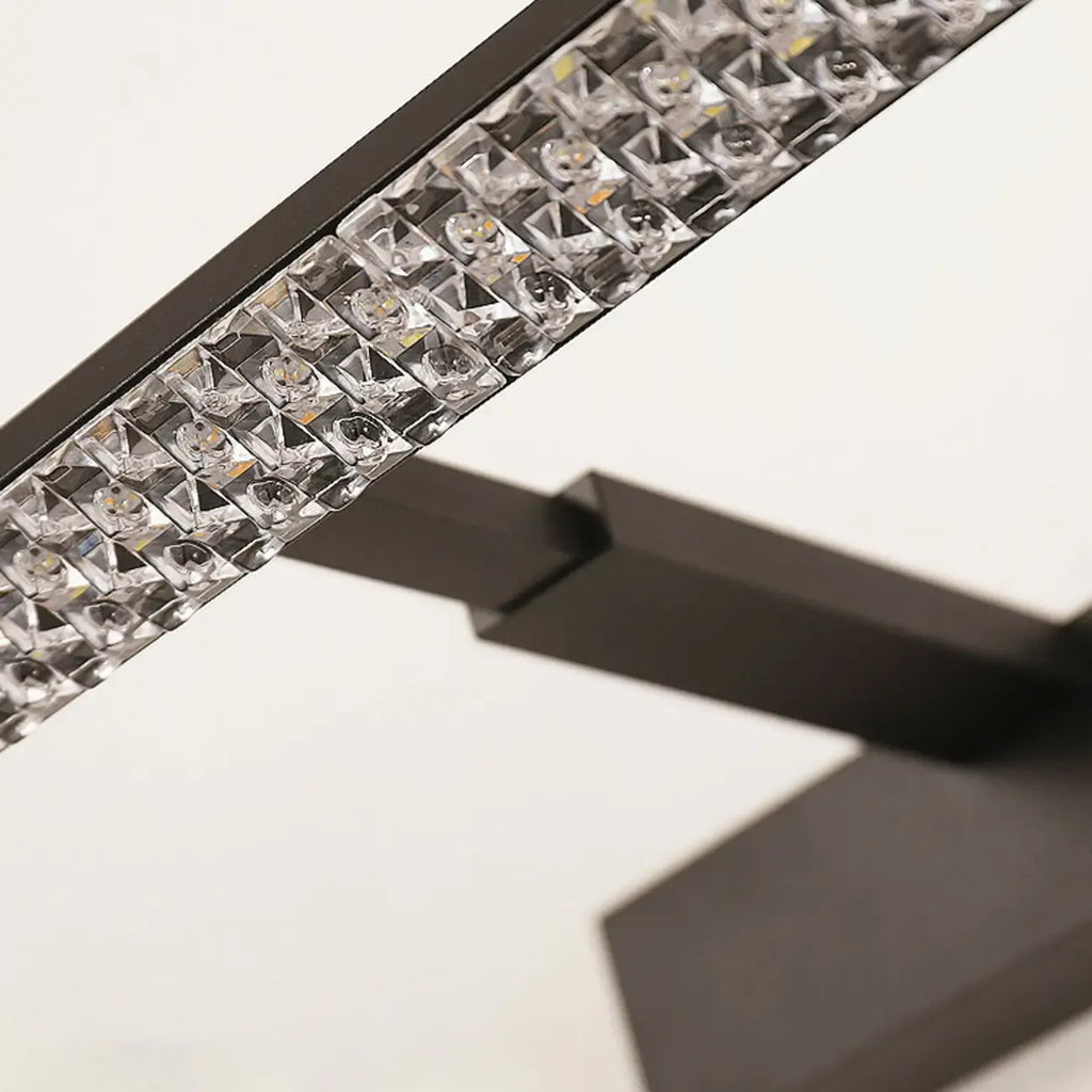 Elegant Black LED Vanity Light with Acrylic Shade for Bathroom