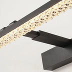 Elegant Black LED Vanity Light with Acrylic Shade for Bathroom