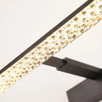 Elegant Black LED Vanity Light with Acrylic Shade for Bathroom