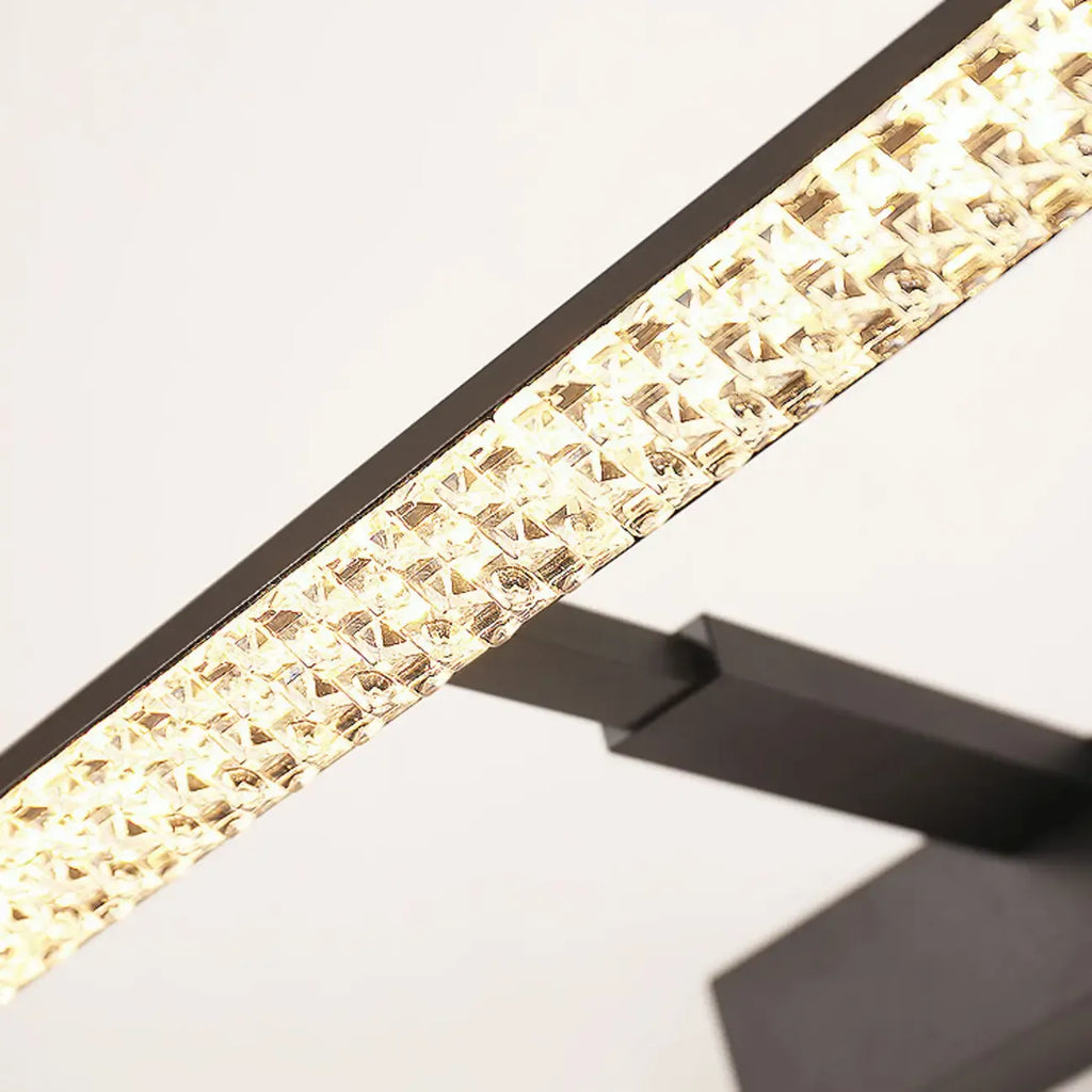 Elegant Black LED Vanity Light with Acrylic Shade for Bathroom