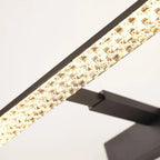 Elegant Black LED Vanity Light with Acrylic Shade for Bathroom