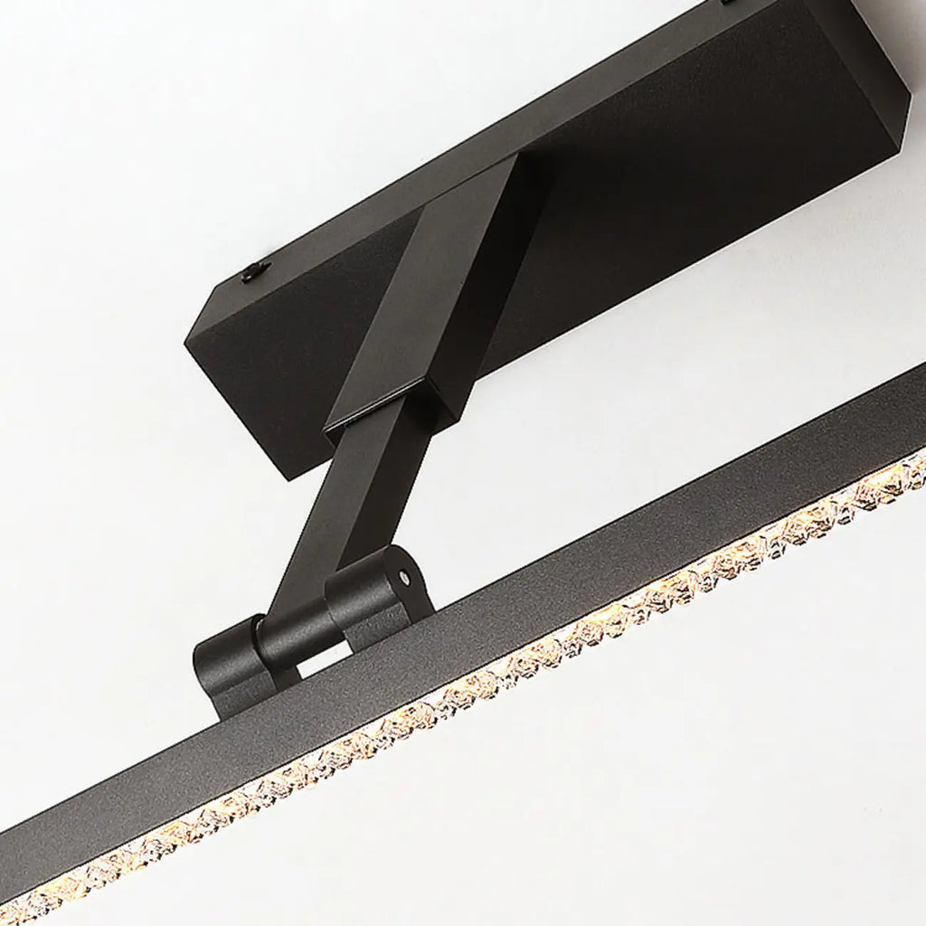 Elegant Black LED Vanity Light with Acrylic Shade for Bathroom