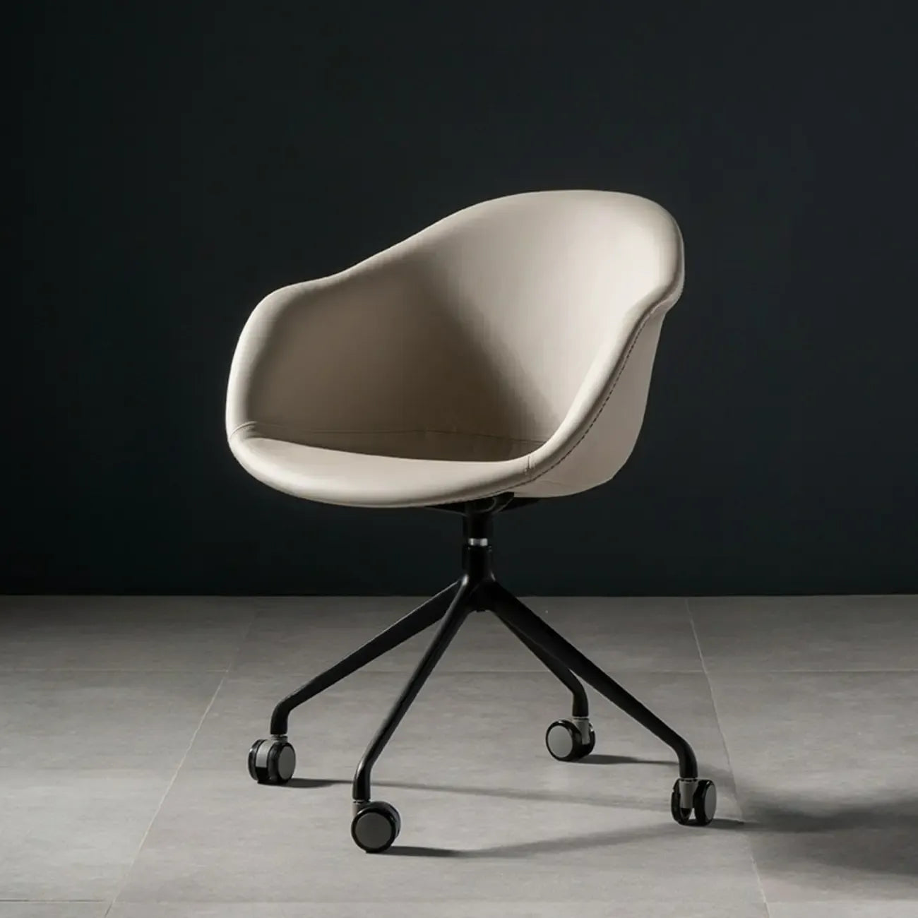 Simple Brown Adjustable Swivel Office Chair