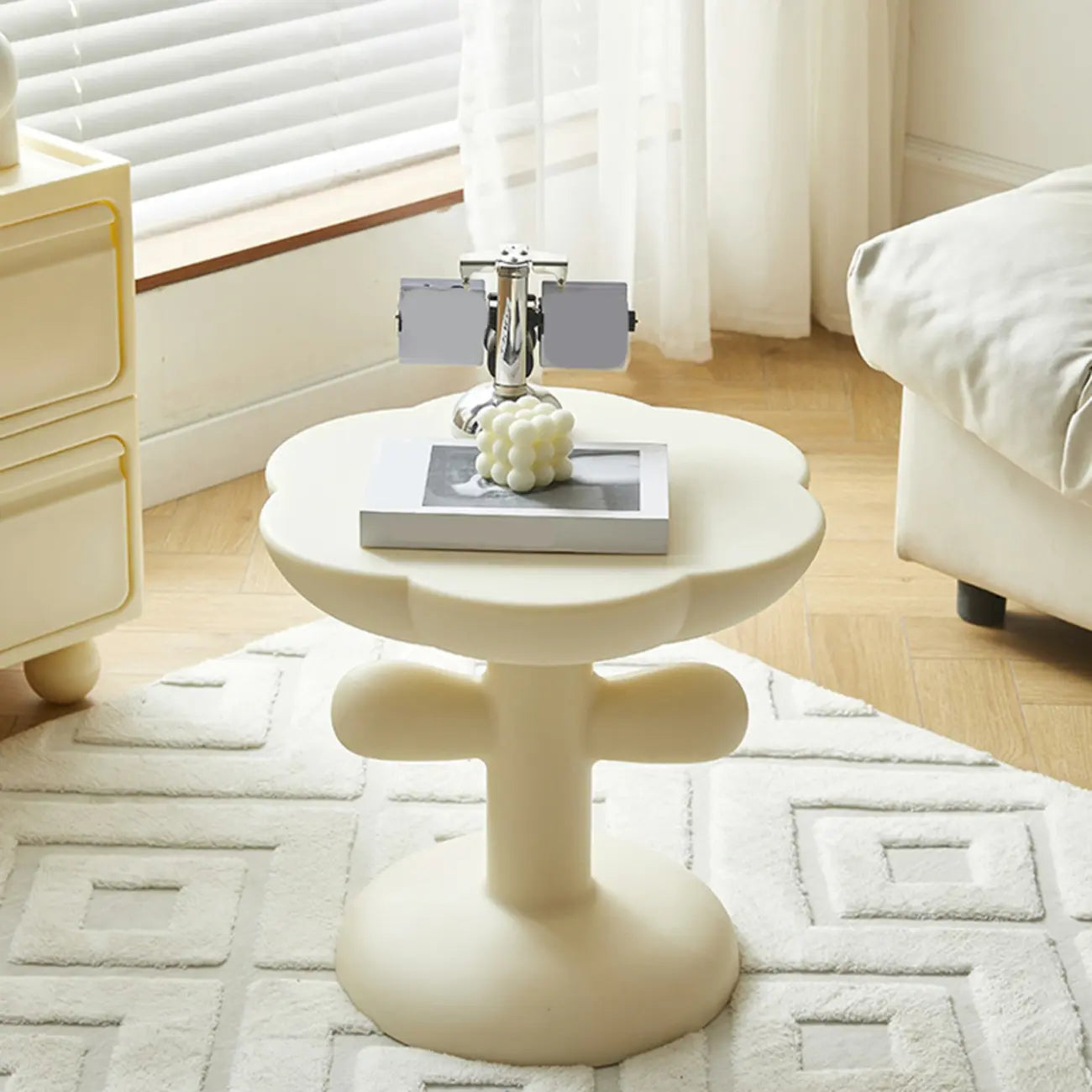 Minimalist Plastic Free Form End Table for Living Room