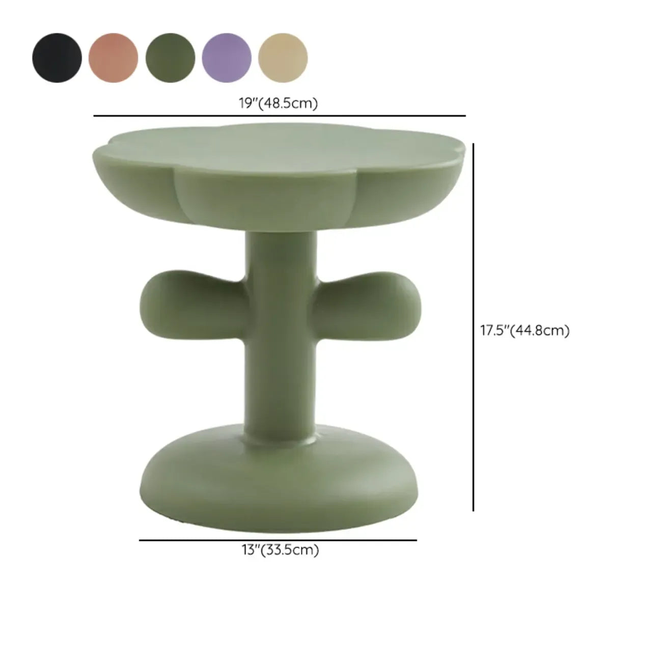 Minimalist Plastic Free Form End Table for Living Room