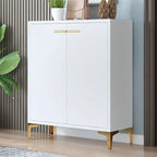 Elegant Grey Wood Hallway Shoe Cabinet with Metal Legs