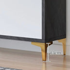 Elegant Grey Wood Hallway Shoe Cabinet with Metal Legs