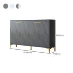 Elegant Grey Wood Hallway Shoe Cabinet with Metal Legs