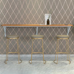 Rectangular Solid Wood Wall Mounted Bar Table