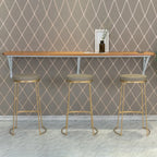 Rectangular Solid Wood Wall Mounted Bar Table