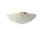 Elegant Floral Glass Dome Semi Flush Ceiling Light